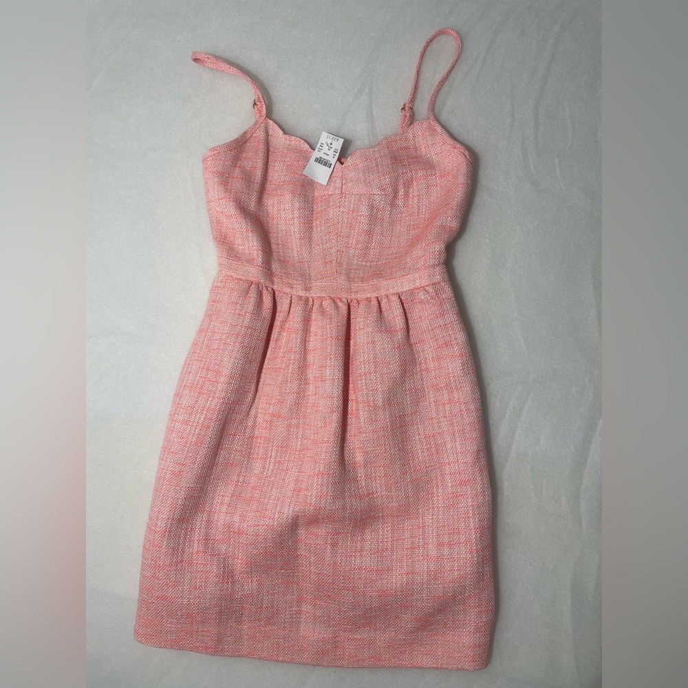 J. Crew Coral Textured Mini Dress